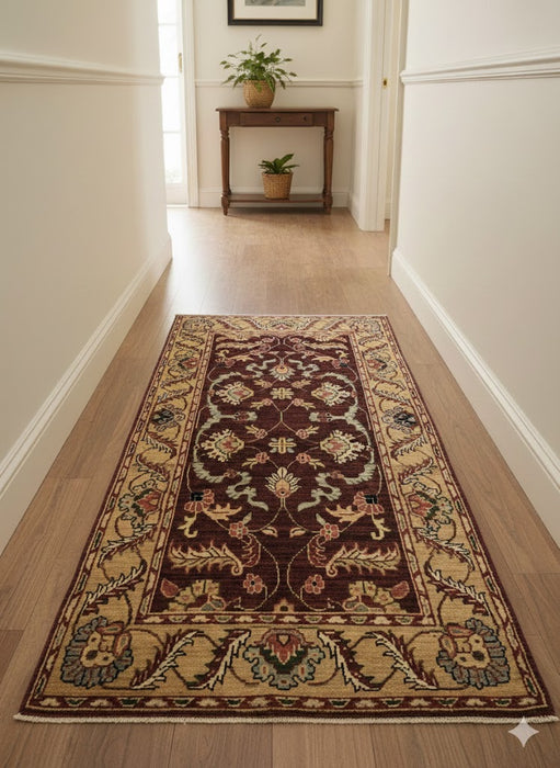 Hand-Knotted Sultanabad Vegetable-Dyed Wool Rug, 2' 8" x 4' 10" (K)