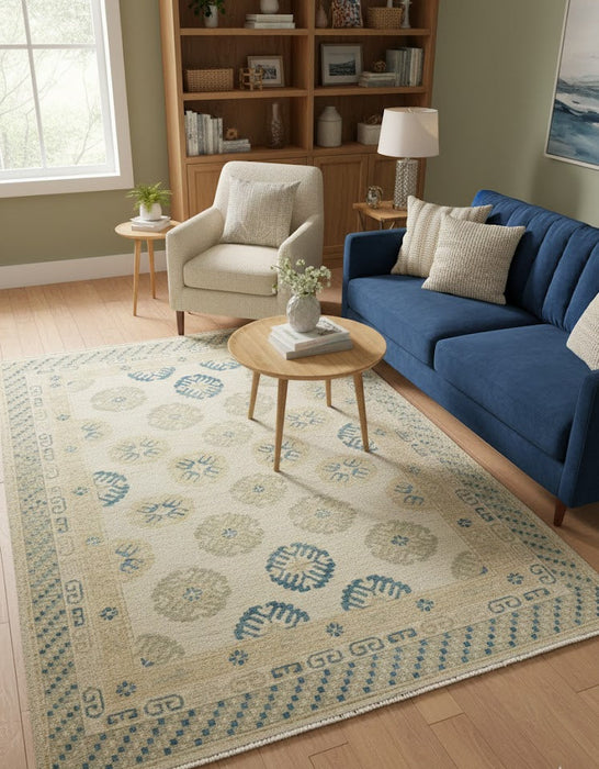 Khotan Pomegranate design Oriental Rug, size 5" x 6' 9"(D)