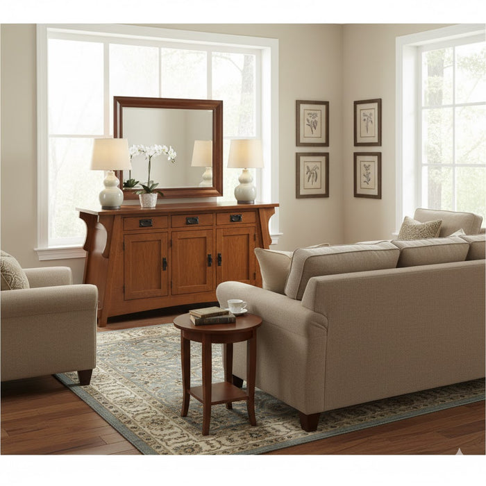 Mission Oak Crofter Console Cabinet - 55"