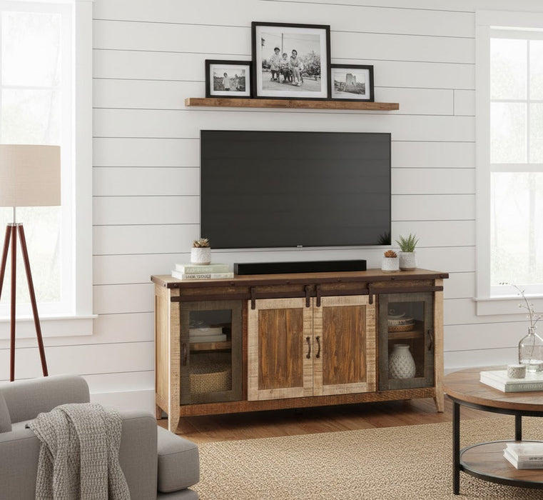 Greenview Multi-Color Sliding Door TV Stand - 70"