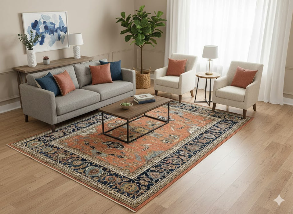 Heriz 100% wool Oriental Rug 9' 3" x 12'