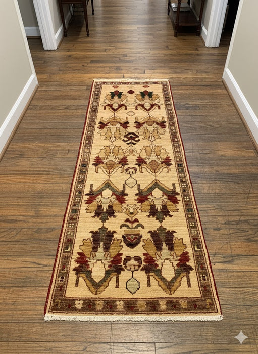 Hand-Knotted Sultanabad Vegetable-Dyed Wool Rug, 1' 8" x 4' 10"  (K)
