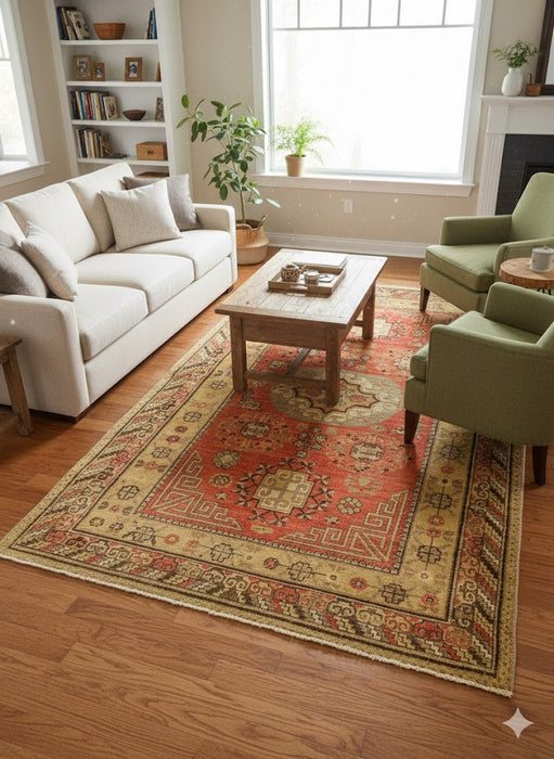 Antique Khotan Samarkand Rug, circa 1910's, size 4' 9" x 9'