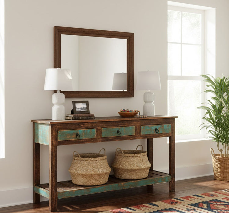 La Boca Solid Pine wood 3-drawer Console Table