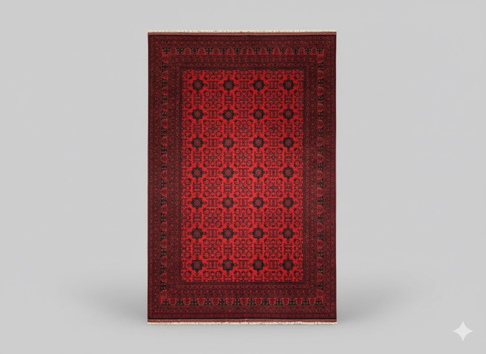 Terkaman Tribal Afghan Oriental Rug, size 8' 5"x 11' 7" (C)