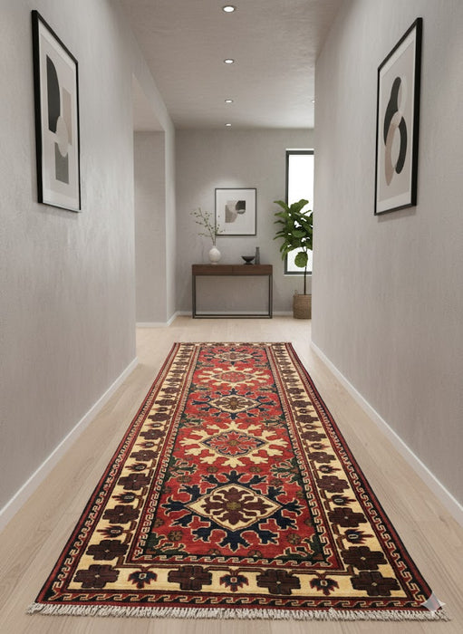 Terkaman Tribal Afghan Oriental Rug, size 2' 8" x 7' 5"  (Q)