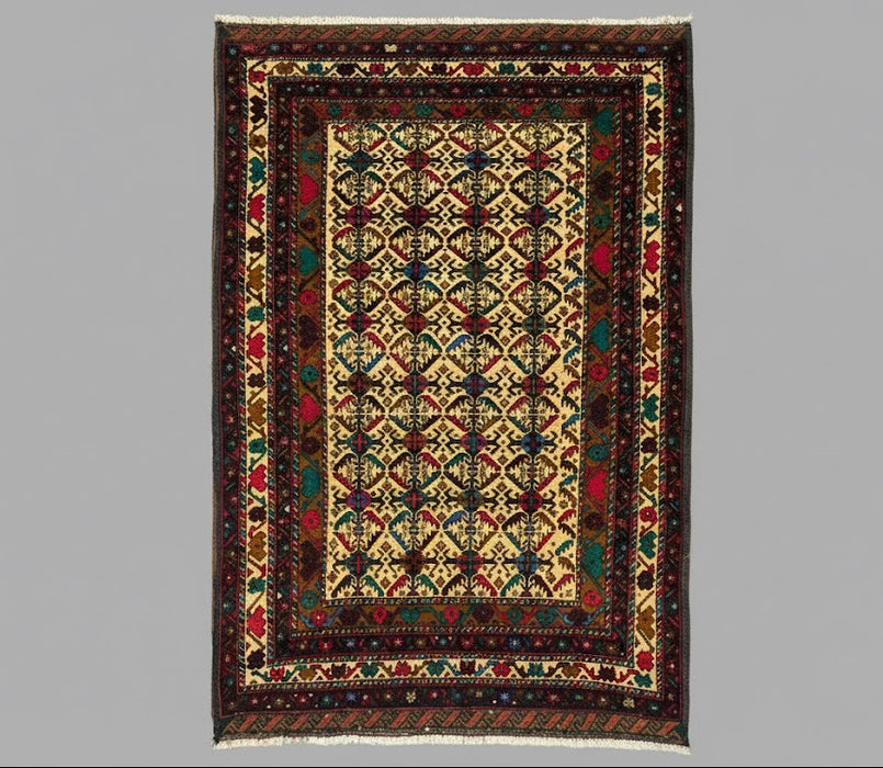 Terkaman Tribal Baluch Oriental Rug; 3' 8" x 6" (A)