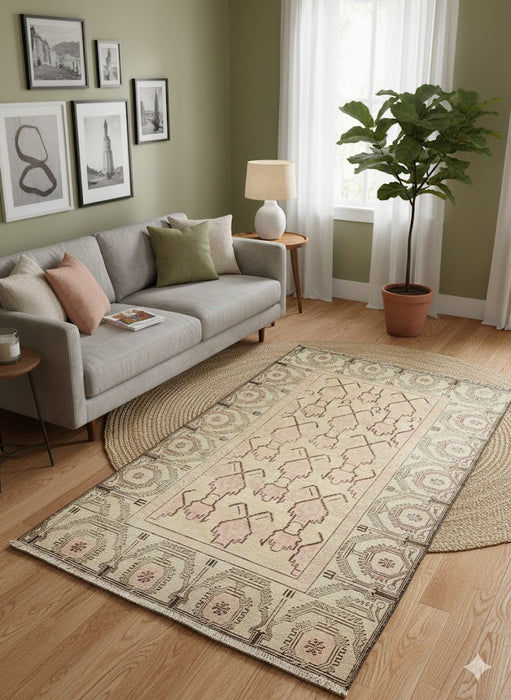 Antique Khotan Samarkand Rug, circa 1910's, size 4' 6" x 8' 6"