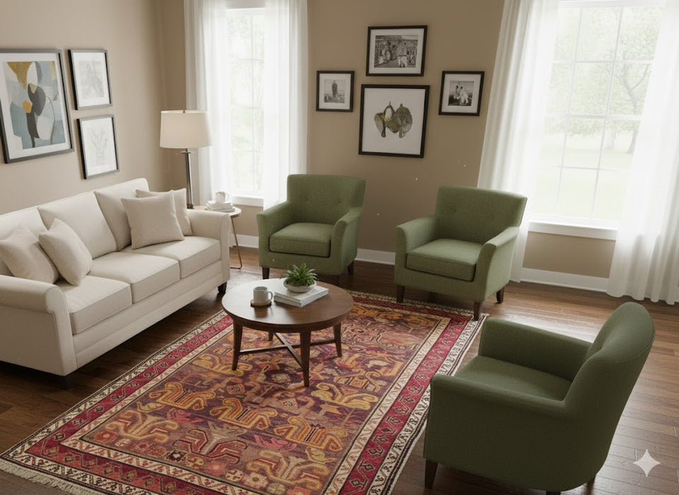 Antique Kirgiz Rug, circa 1910-1920. 4' 4" x 9' 4"