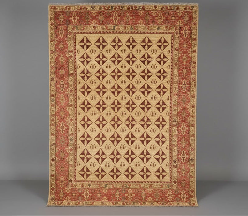 Afghan Kilim Handwoven flatweave Rug, 8' 2" x 9' 4"
