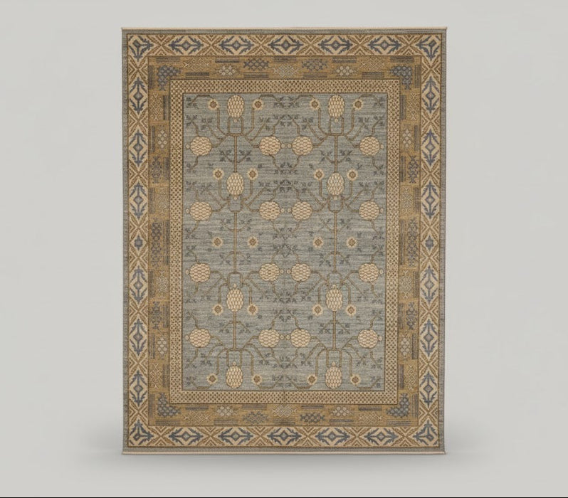 Khotan Pomegranate design Oriental Rug, size 8" x 10"  (D)
