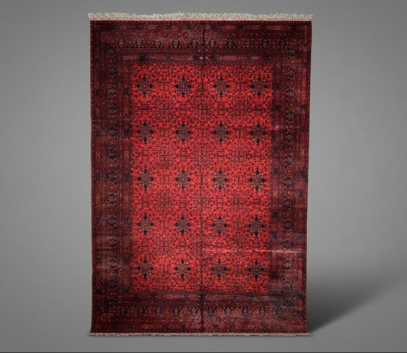 Terkaman Tribal Afghan Oriental Rug, size 9' 8" x 13' 4"  (C)