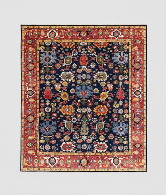 Hand-Knotted Sultanabad Vegetable-Dyed Wool Rug, 5' x 6' 7"