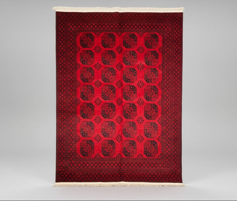 Terkaman Tribal Afghan Oriental Rug, 8' 8" x 11' 3" (C) Fielpa