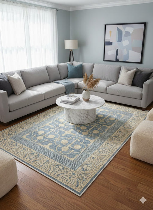 Khotan Pomegranate design Oriental Rug, size 5" x 7" (D)