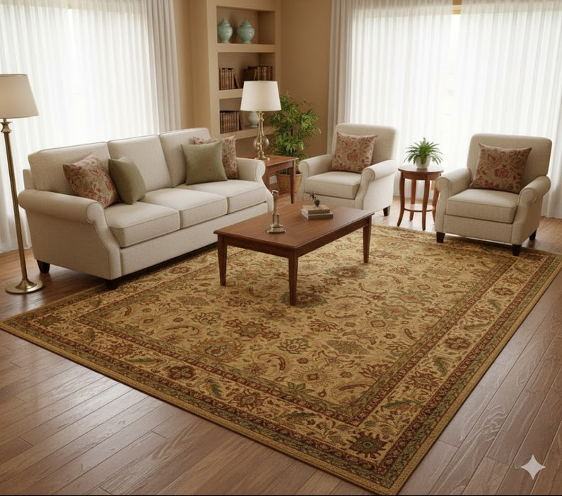 Sultanabad 100% wool Hand Made Rug - size 9" x 12"  (P)