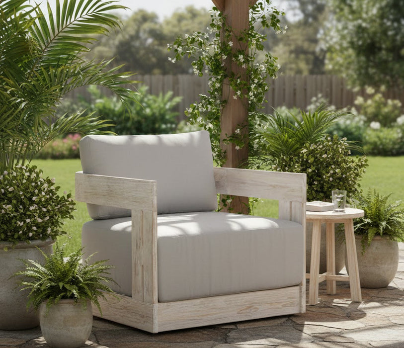 Paradiso Outdoor Teak Natural Look Swivel Chair - Teak Natural