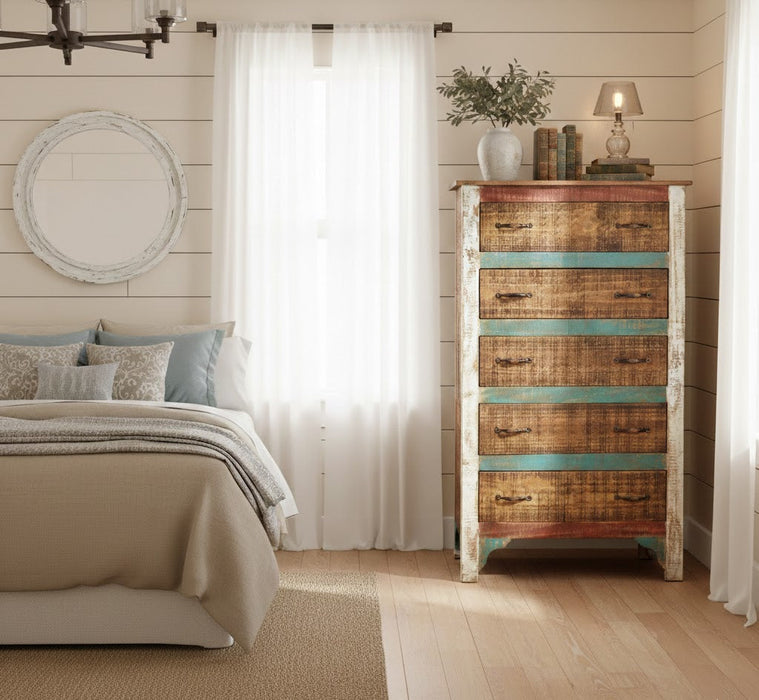 La Boca Solid wood 5 Drawer Dresser