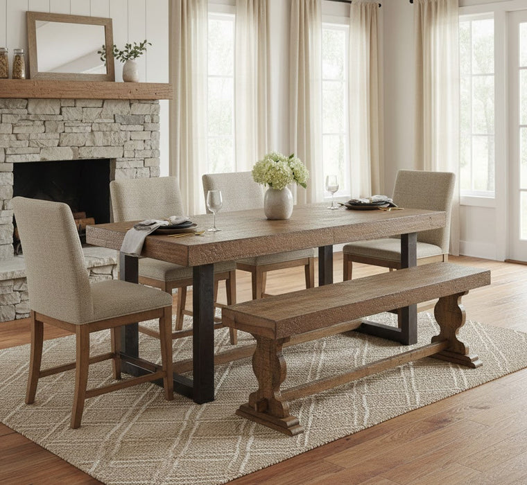 Westwood Rustic Farmhouse Counter Height Dining Bench