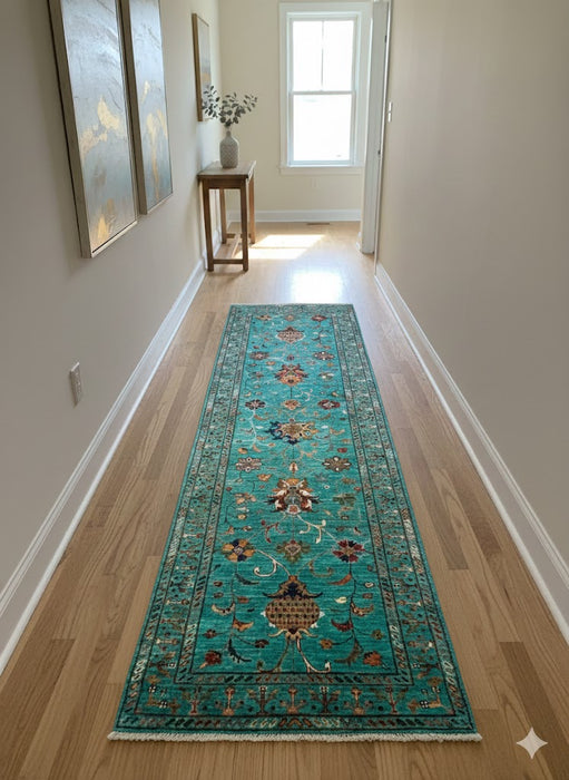 Hand-Knotted Sultanabad Vegetable-Dyed Wool Rug, 2' 9"x 8' 8"  (K)