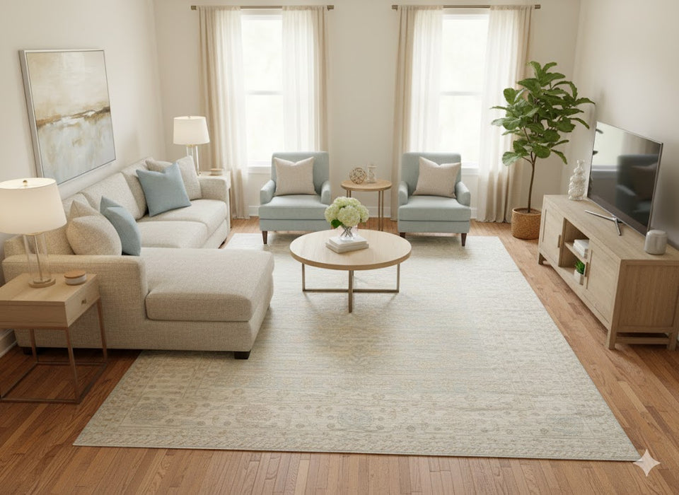 Hand-Knotted Sultanabad Vegetable-Dyed Wool Rug,  9' 11" x 12' 5"  (K)