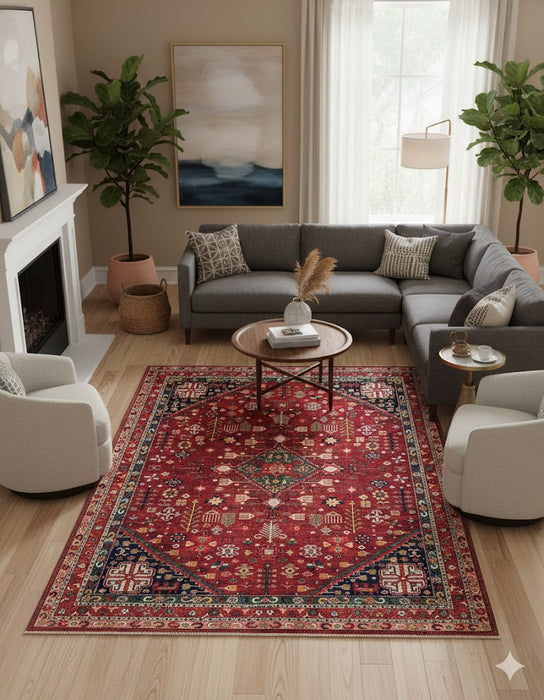 Hand-Knotted Sultanabad Vegetable-Dyed Wool Rug, 8' 1" x 10'