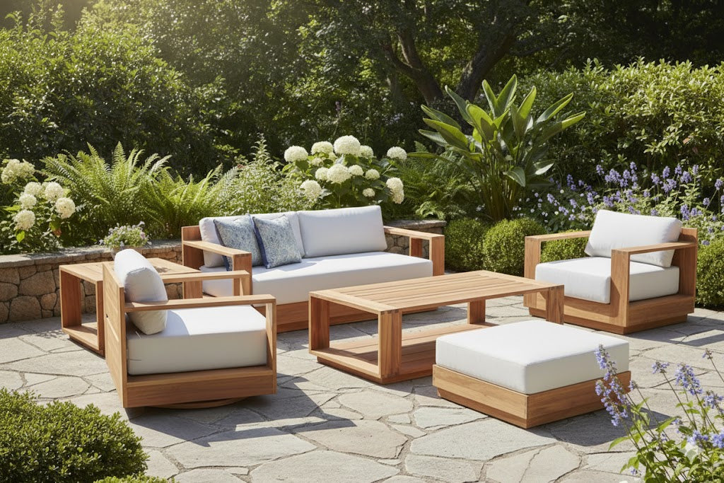Paradiso Outdoor Teak Natural Sofa Set