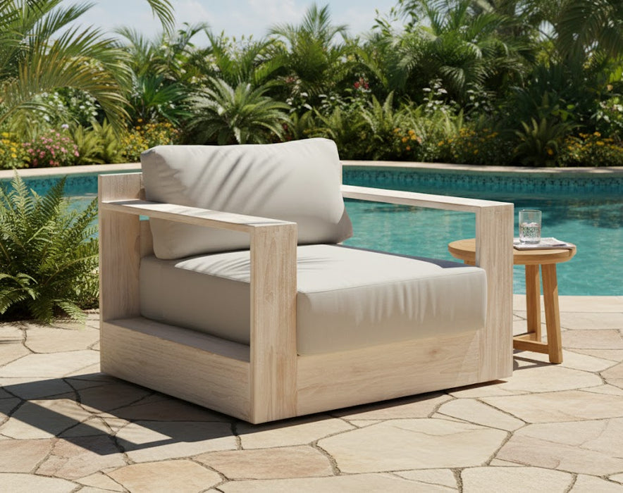 Paradiso Outdoor Teak Natural Revolving Chair