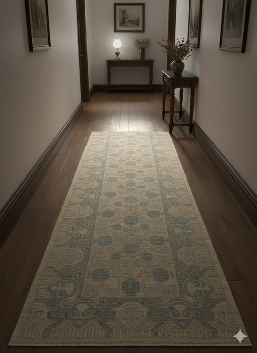 Khotan Pomegranate design Oriental Rug, 2' 8" x 8" (D)