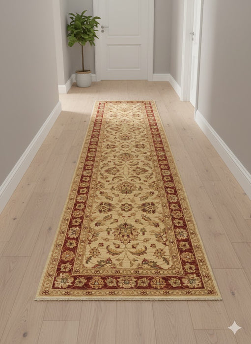 Hand-Knotted Sultanabad Vegetable-Dyed Wool Rug Size ; 2' 7" x 10' 4"