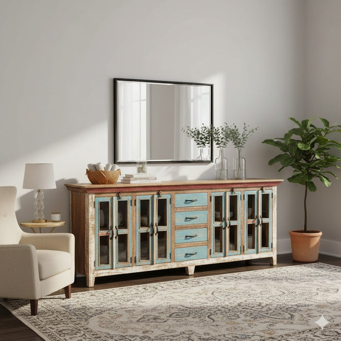 La Boca Solid Wood Sideboard - 84"