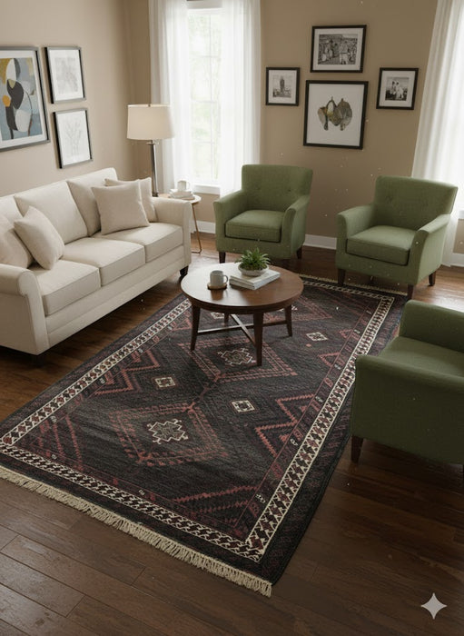 Terkaman Tribal Baluch Oriental Rug; 4' 1" x 7' 10"  (A)