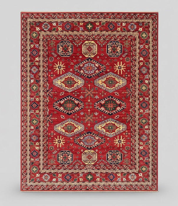 Hand-Knotted Vegetable Dye Kazak Rug from Pakistan, 8' 10" x 13'
