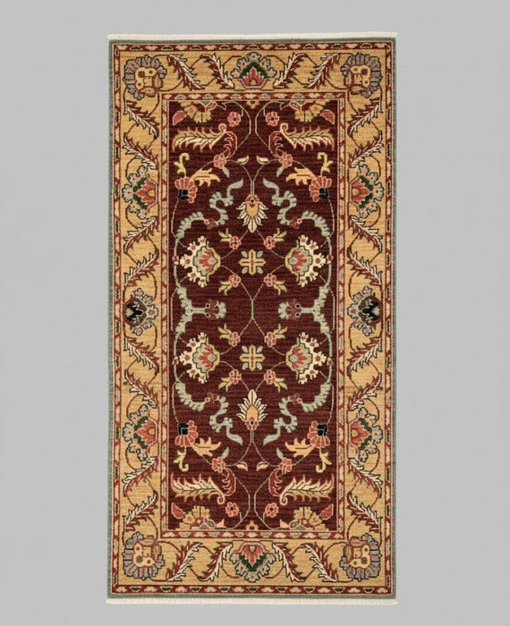 Hand-Knotted Sultanabad Vegetable-Dyed Wool Rug, 2' 8" x 4' 10" (K)