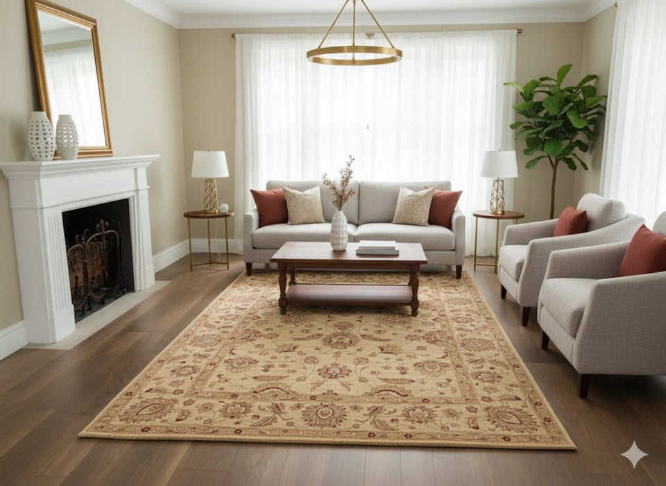 Hand-Knotted Sultanabad Vegetable-Dyed Wool Rug,  5' 10" x 7' 7"  (K)