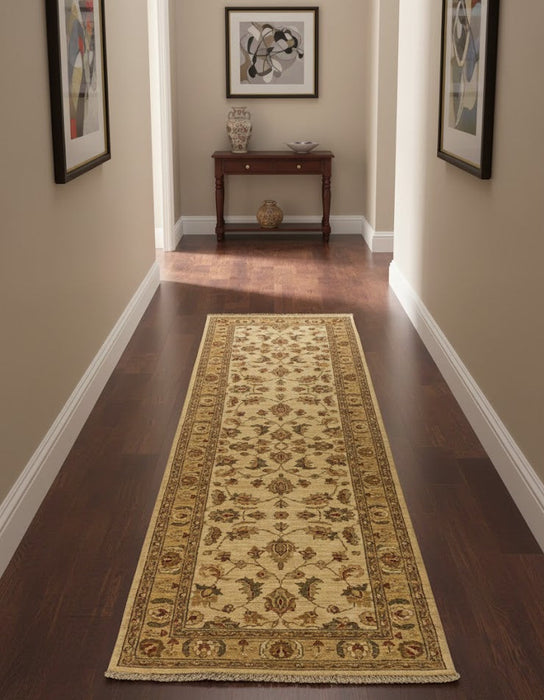 Hand-Knotted Sultanabad Vegetable-Dyed Wool Rug, 2' 8" x 8' 7"  (K)