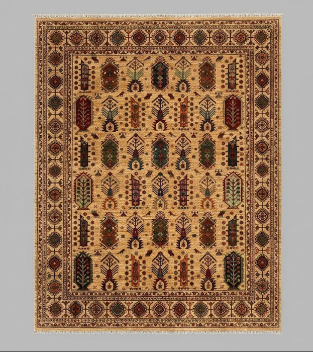 Hand-Knotted Bakhtiar Vegetable-Dyed Wool Rug,: 8' 1" x 10' 1"