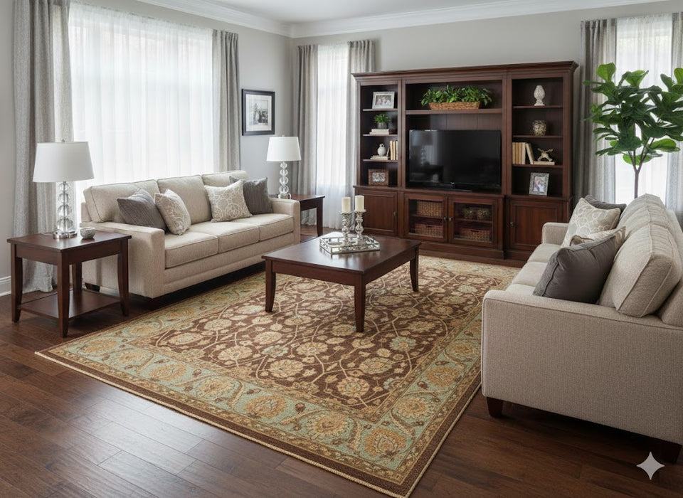 Hand-Knotted Sultanabad Vegetable-Dyed Wool Rug, 8' x 5' 3" (K)