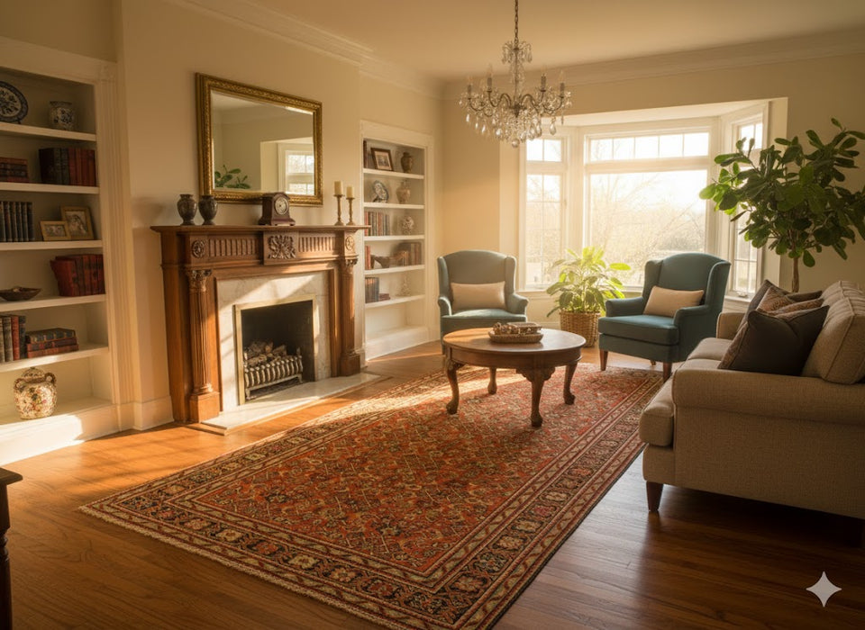 Timeless Beauty, Woven by Hand. Antique Persian Afshar Rug, size 4' 7" x 9' 6" (F)