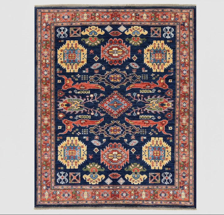 Hand-Knotted Sultanabad Vegetable-Dyed Wool Rug, 5' 1" x 6' 8"