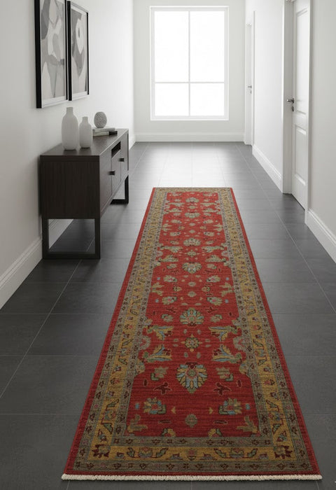 Hand-Knotted Sultanabad Vegetable-Dyed Wool Rug, 2' 9" x 9' 6"  (K)