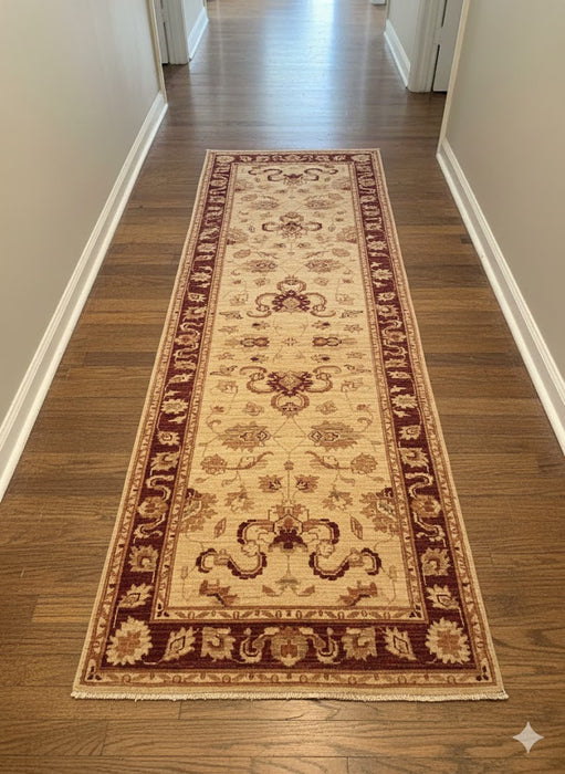 Hand-Knotted Sultanabad Vegetable-Dyed Wool Rug, 2' 8" x 7' 6" (K)