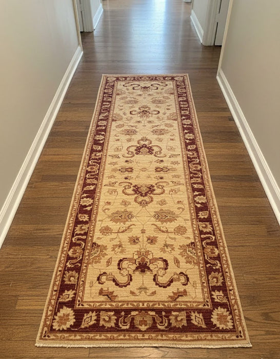 Hand-Knotted Sultanabad Vegetable-Dyed Wool Rug, 2' 8" x 7' 6" (K)