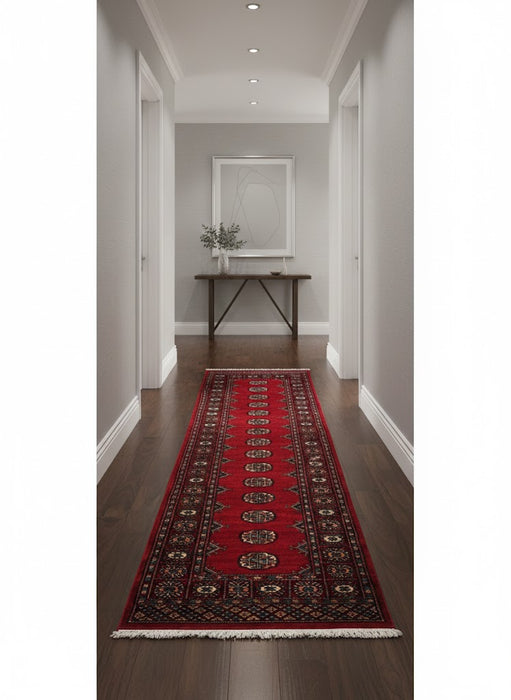 Hand-Knotted Pakistani Bokhara Rug – 100% Wool, size 2' 7" x 8"  (M)