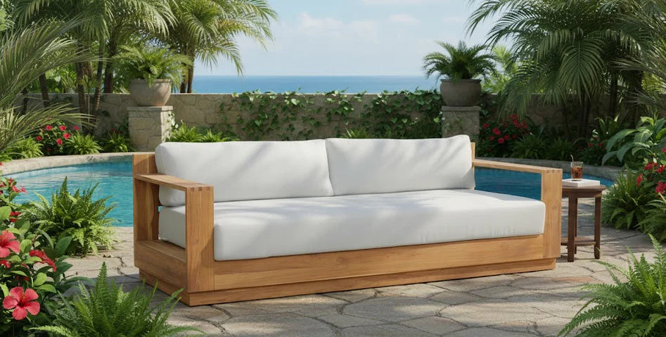 Paradiso Outdoor Teak Natural Sofa Set