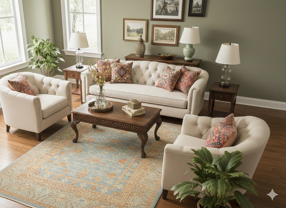 Khotan Pomegranate design Oriental Rug, size 5" x 6' 10" (D)