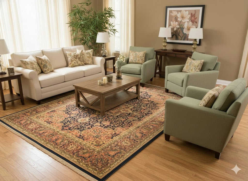 Sultanabad 100% wool Hand Made Rug, 8' x 11' 5" (P)