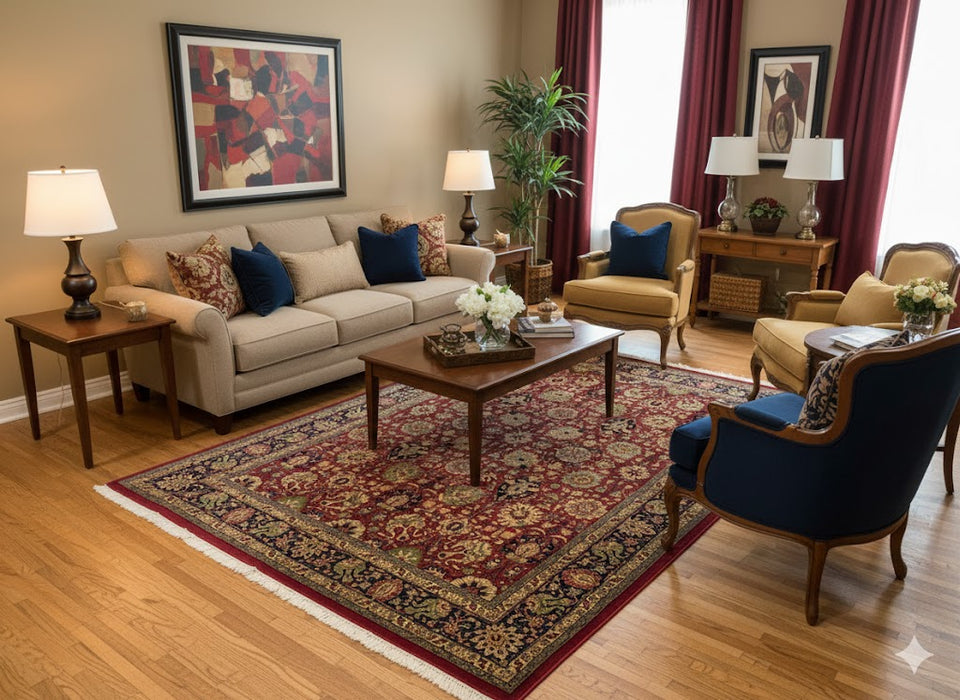 Sultanabad 100% wool Hand Made Rug - size 9' 1" x 12' 2"  (P)