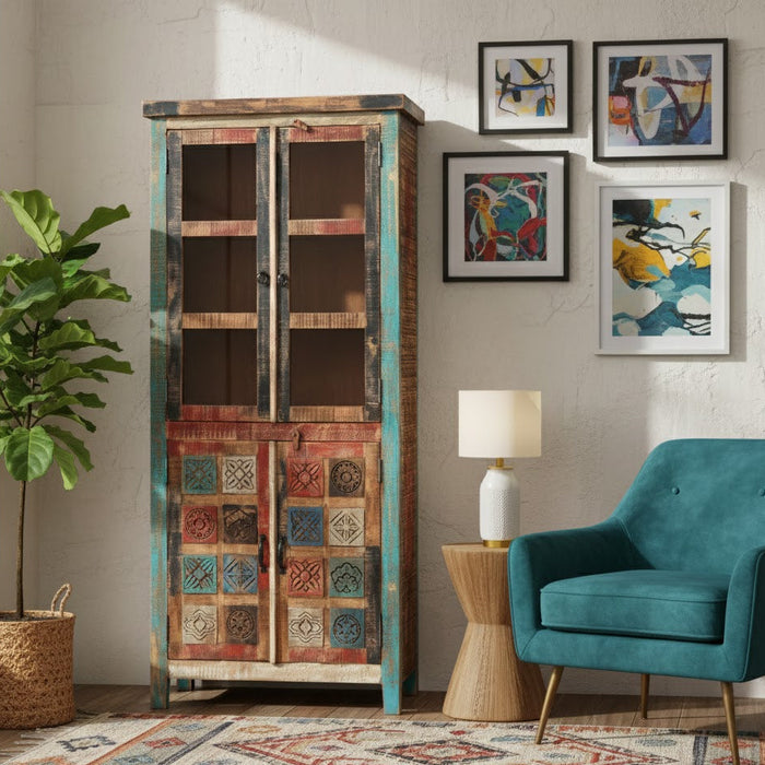 La Boca Carved China Cabinet - 34"