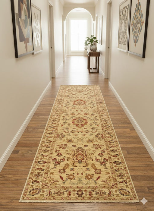 Hand-Knotted Sultanabad Vegetable-Dyed Wool Rug, 2' 8" x 9' 7" (K)